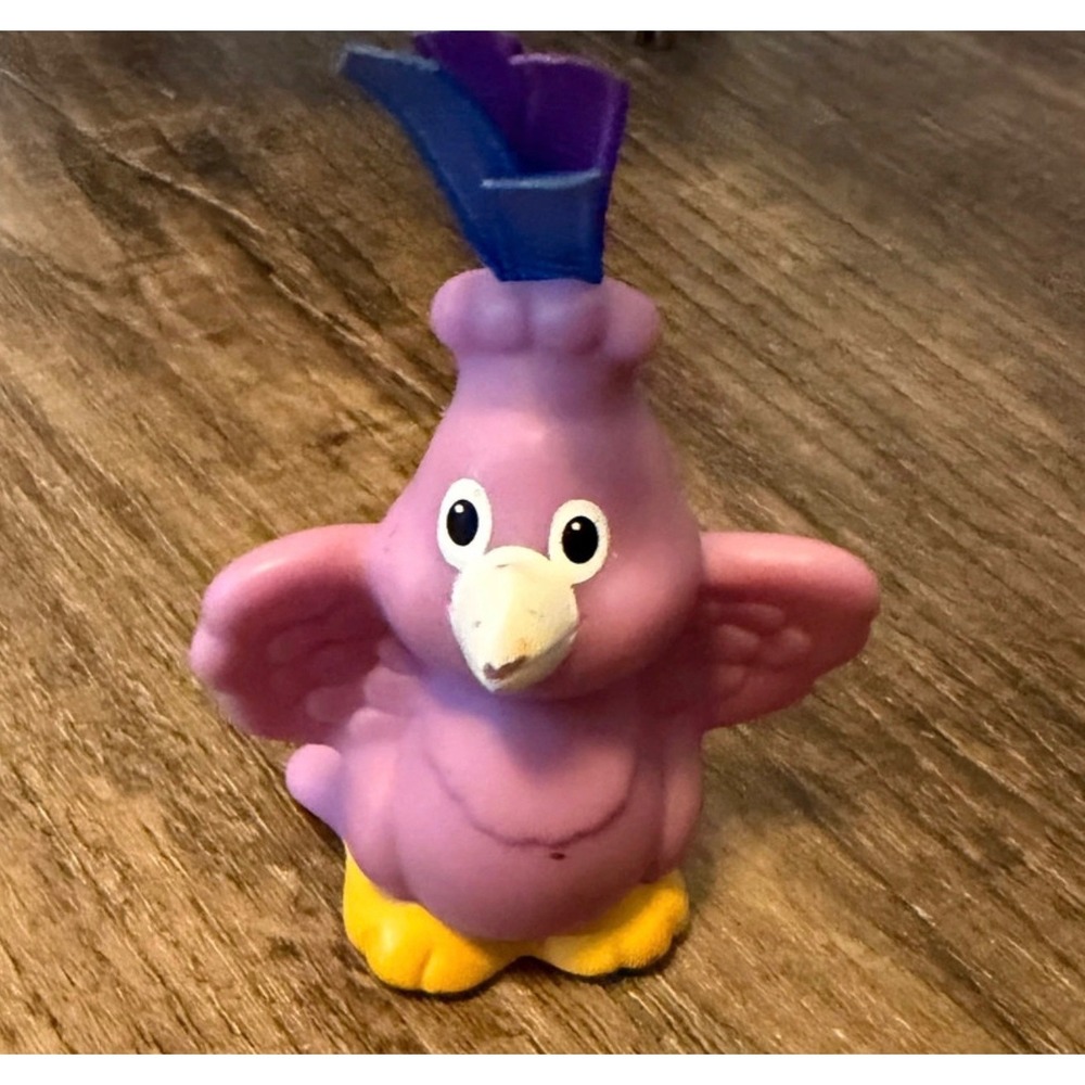 Fisher Price Little People Purple Peacock Bird Animal Figure 2005 Mattel Toy